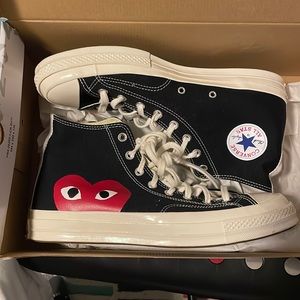 CDG Converse, black.